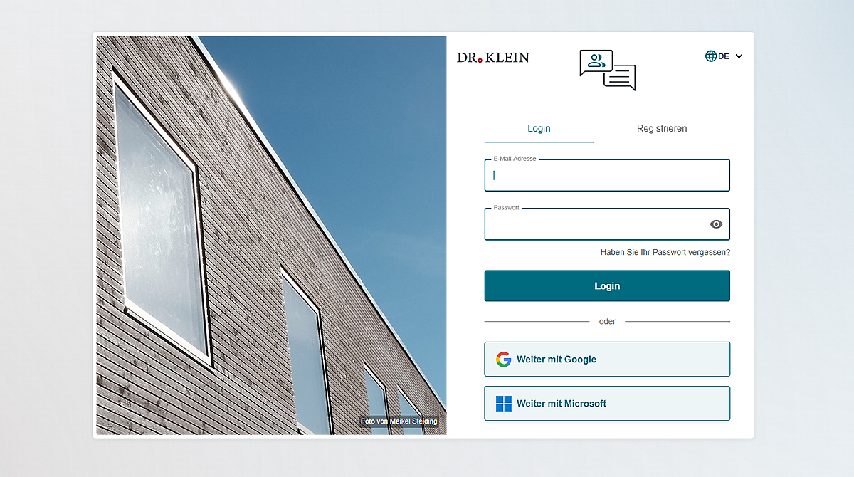 Partnerportal Intro-Screen