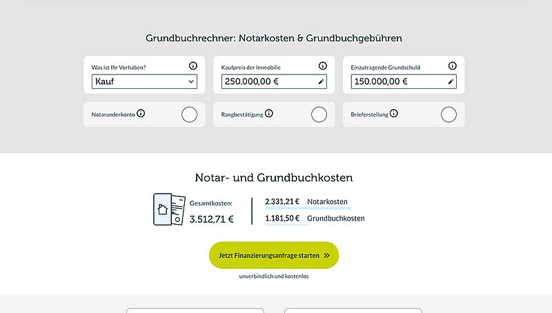 Neuer Grundbuchrechner von Dr. Klein