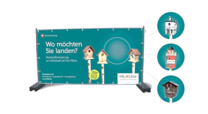 Werbeträger Bauzaunbanner Dr. Klein