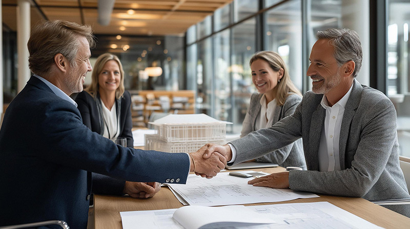 Immobilienmakler Abschlussgespräch
