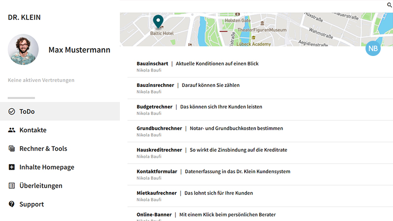 Partnerportal für den Baufinanzierungsprozess