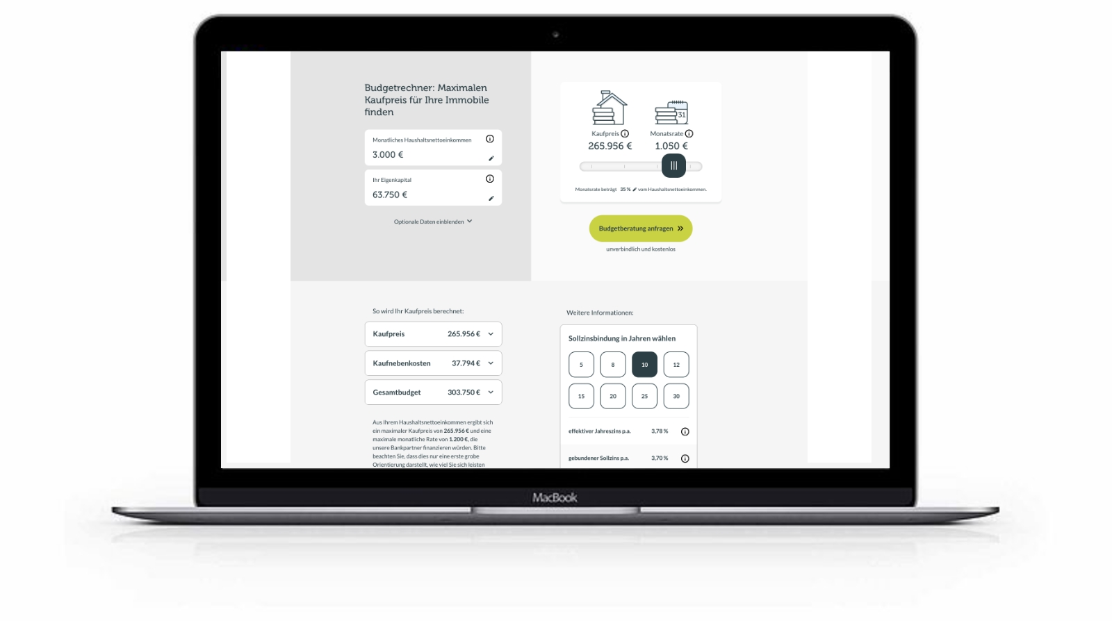 Budgetrechner Dr. Klein