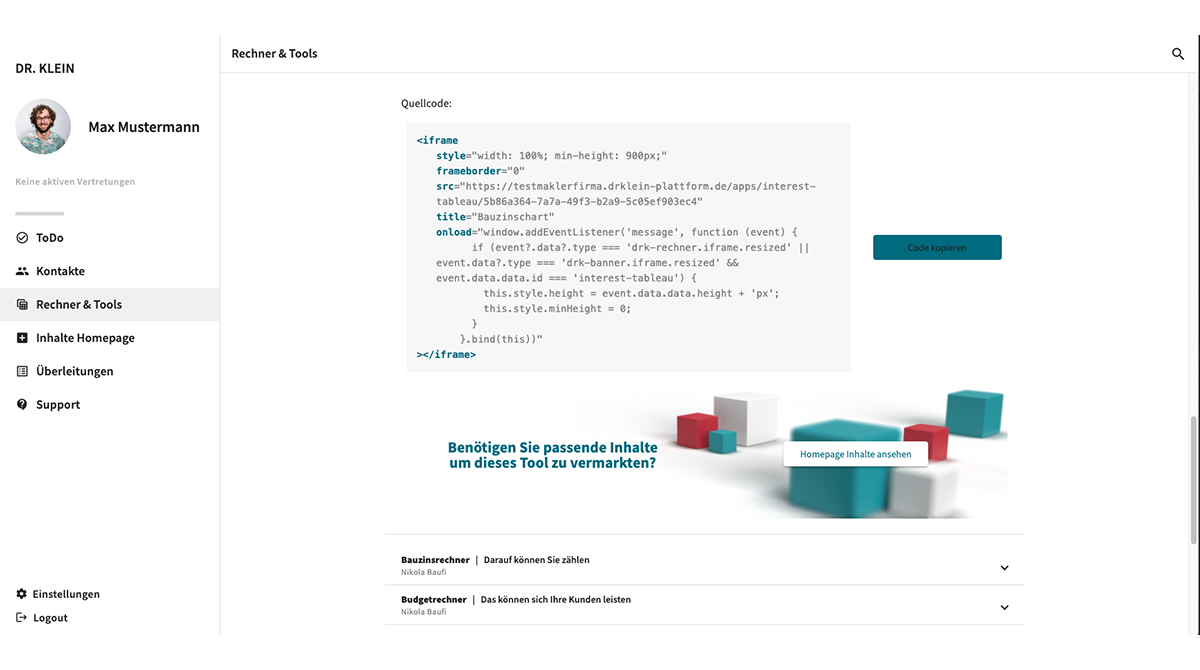 Rechner einbinden aus dem Partnerportal